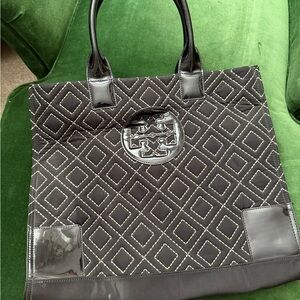 Tory Burch Black Quilted Travel Bag